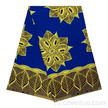Kain Afrika Lilin Polyester Cetak 100% Berkual Tinggi